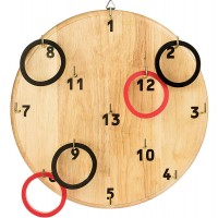 Hookey Ring Toss WOOD Game - Multiplayer Outdoor Game For Family Puzzle Game