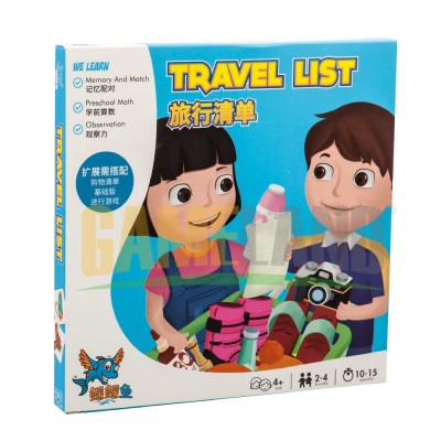 Educational Children Board Game Travel List Game